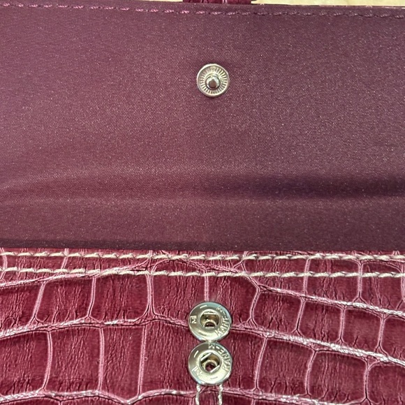 Liz Claiborne Purple Croc-Embossed Wallet - Picture 4 of 10